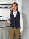 Women's Greenville Waistcoat Navy Check - Casuals and Separates