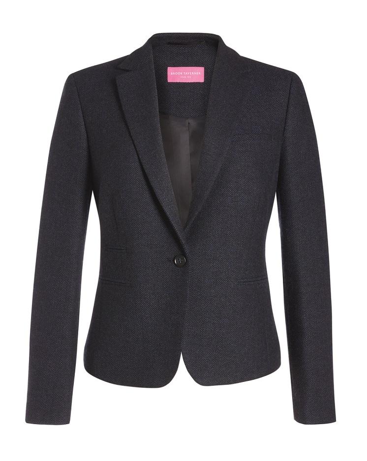 Montreal Ladies Tweed Navy Herringbone Blazer Tweed Blazers