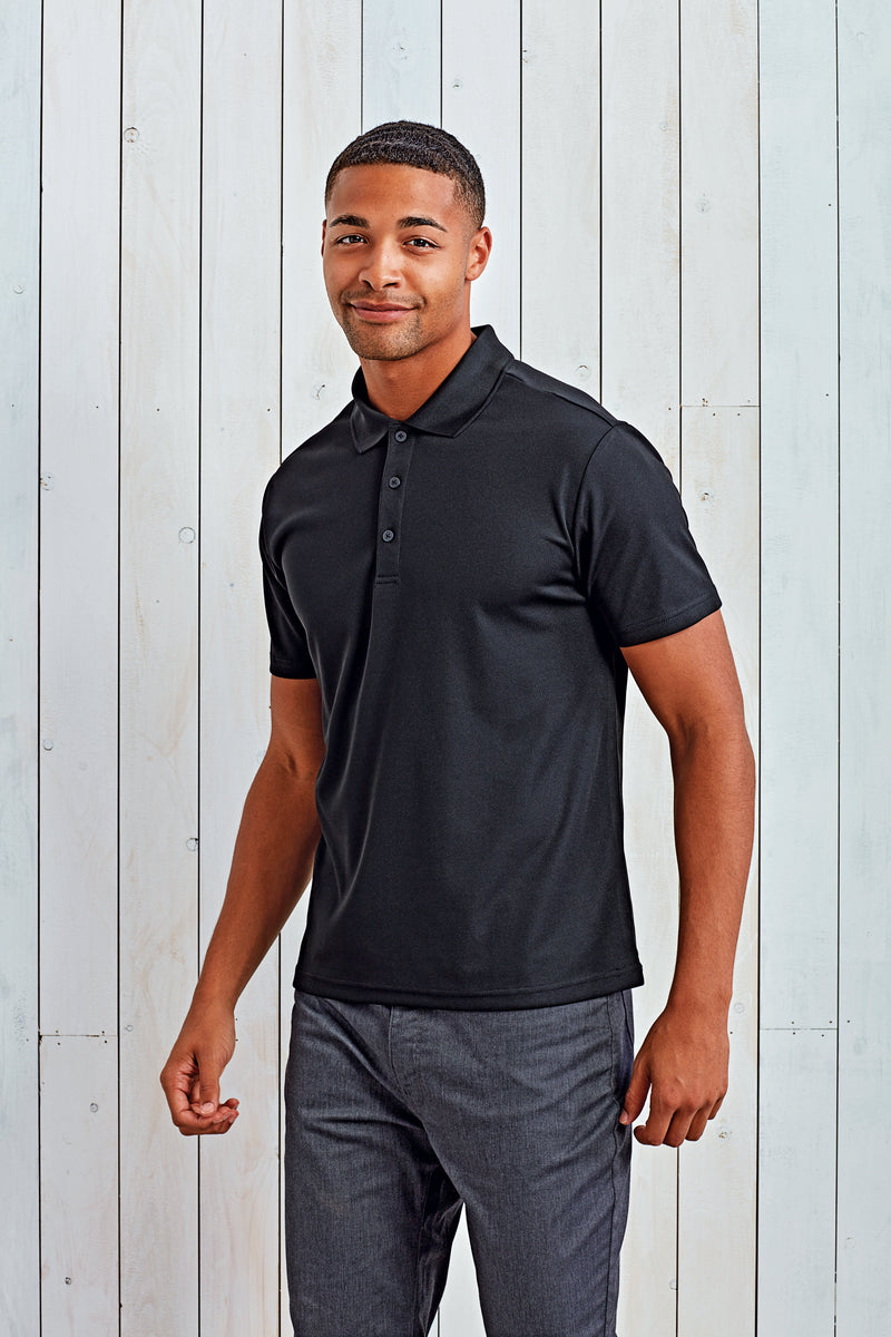 トップス ANCELLM S/S POLO SHIRT GRAY 1 Men's spun dyed sustainable polo shirt -Premier Collection