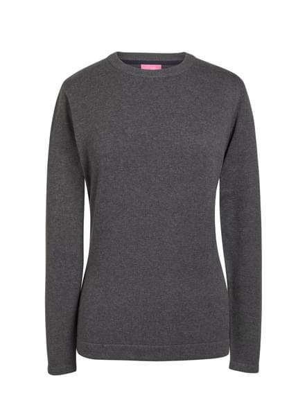 Helena Crew Neck Sweater, Charcoal