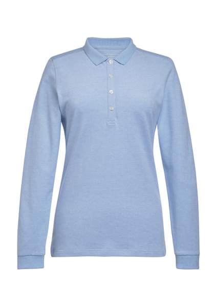 Anna Long Sleeve Polo for Women - Sky Blue
