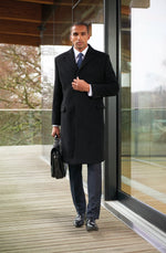 Men's Bond Overcoat, Black