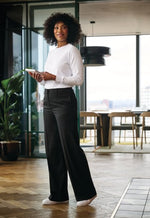 Cora Wide Leg Pants, Black - Eclipse Collection