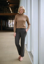 Signature Genoa Tailored Leg Pants, Grey Check