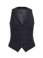 Women's Greenville Waistcoat Navy Check - Casuals and Separates