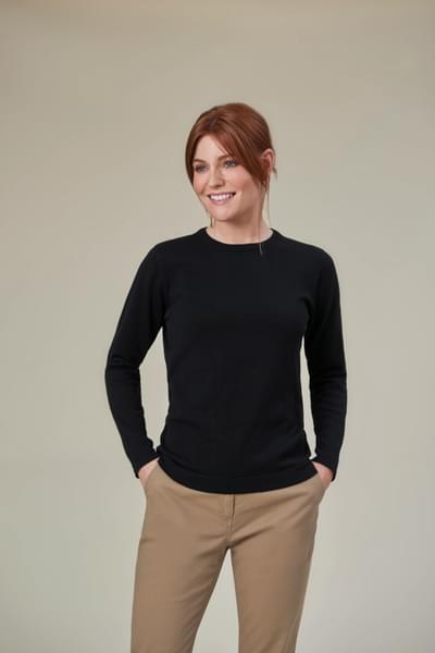 Helena Crew Neck Sweater, Black