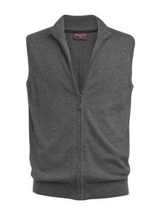 Lincoln Men's Knitted Zip Gilet Charcoal- Casuals and Separates