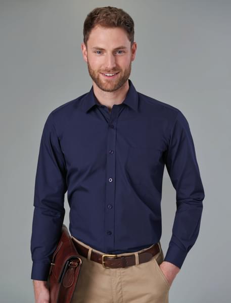 Rapino Navy Dress Shirt for Men