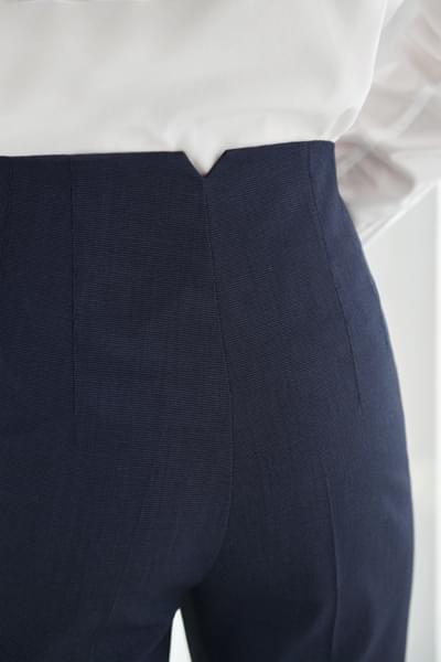 Rosalind High Waist Pants, Navy Pin Dot - Eclipse Collection