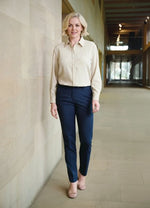 Signature Torino Slim Leg Pants, Navy Check