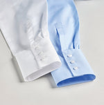 Chemisier en popeline de coton bleu Trévise