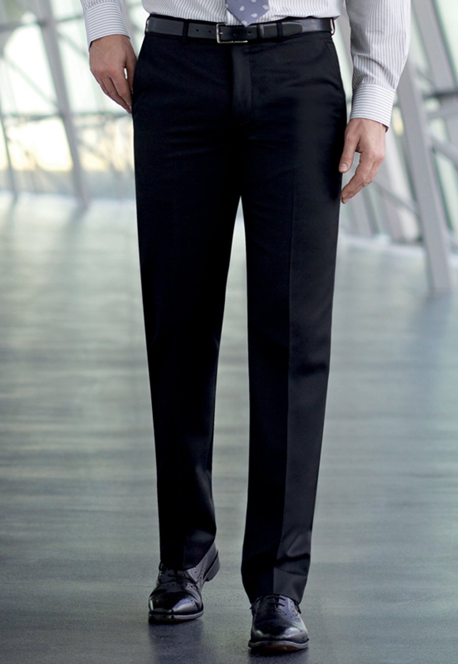 Apollo Flat Front Tailored Fit Men's Suit Pants - Uniforms Canada Pants