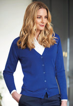 Augusta V-neck Ladies Cardigan Royal Blue - Knitwear - Uniforms & Fashion for Work