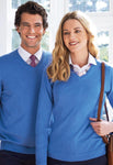 Atlanta V-neck Light Blue Sweater - Professional Knitwear - Uniforms