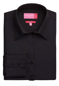 Black Palena Long Sleeve Blouse for Women - Uniforms