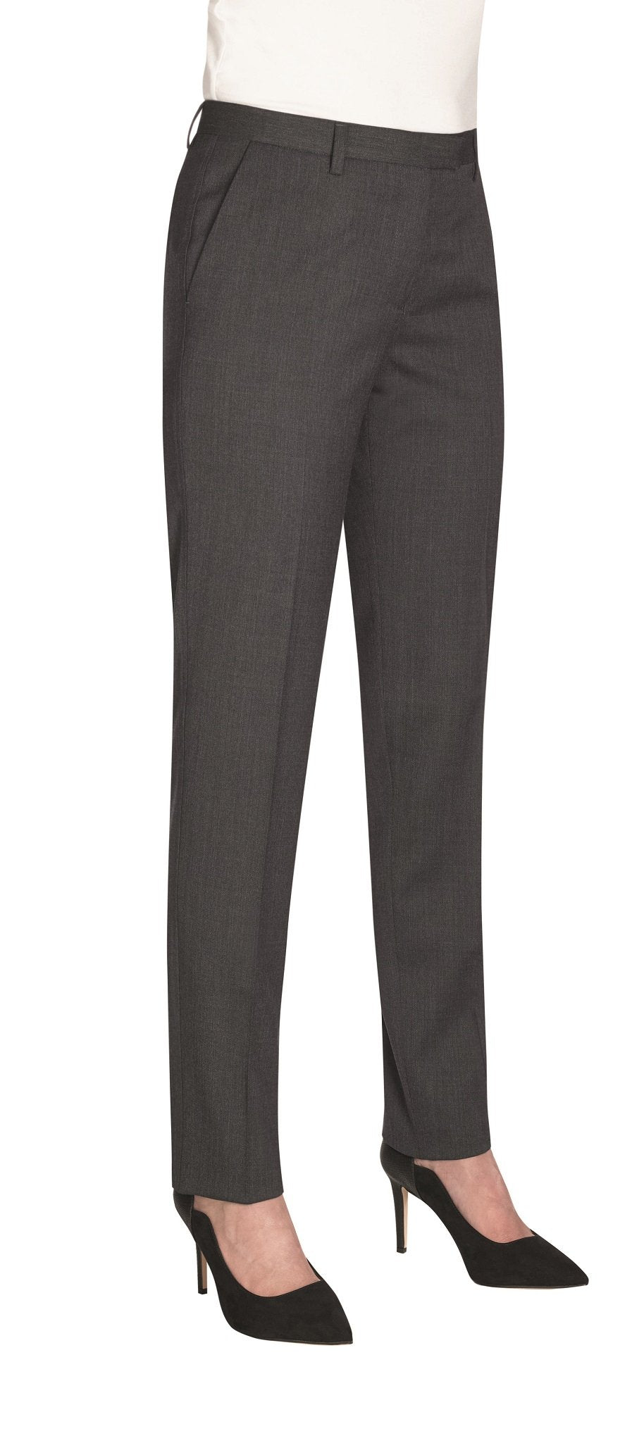 Hempel Slim Leg Mid Grey Ladies Pants - Womens  Suit Pants