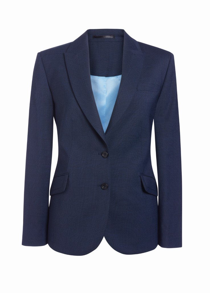 Signature Novara Tailored Fit Blazer Navy Check Business Suit