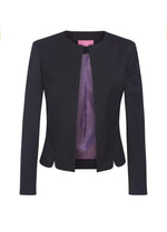 Rosa Talored Fit Blazer, Navy, Sophisticated Collection - Collarless Womens Blazer - Suits