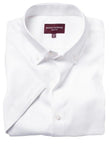 Calgary Mens Short Sleeve Royal Oxford Shirt, White