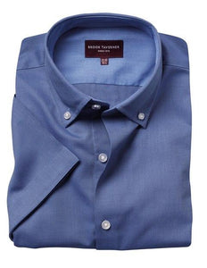 Calgary Mens Short Sleeve Royal Oxford Shirt, Blue