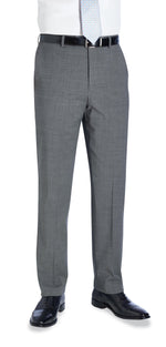 Avalino Flat Front Pants, Light Grey - Mens grey suit pants