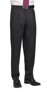 Atlas Charcoal Grey Single Pleat Suit Pants - Ackermann's Apparel Uniforms