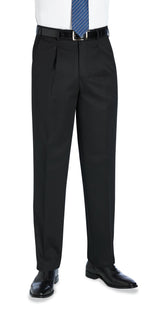 Atlas Waistease Black Mens Suit Pants - Ackermann's Apparel Uniforms Canada