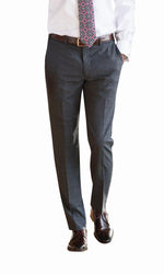 Signature Cassino Slim Fit Pants Grey Check- Luxury Business Suits