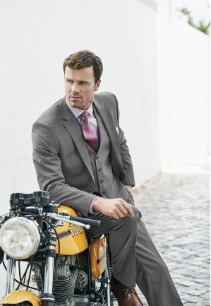Avalino Tailored Fit Blazer Light Grey Sophisticated Collection