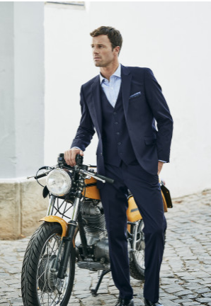 Avalino Tailored Fit Blazer, Navy, Sophisticated Collection