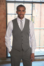 Busso Mens Light Grey Vest - Mens Tailored Vests - Uniforms Canada