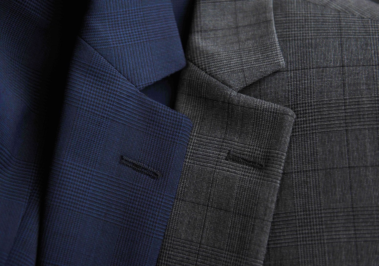 Signature Cassino Slim Fit Blazer, Grey Check - lapel, fabric