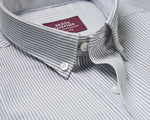 Lawrence Silver Grey Oxford Dress Shirt for Men