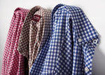 Portland Mens Short Sleeve Gingham Check Shirts