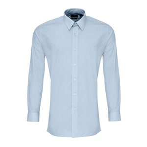 Poplin fitted long sleeve shirt - Premier Collection