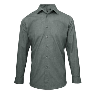 Poplin cross-dye roll sleeve shirt - Premier Collection