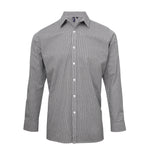 Business Casual Long Sleeve Black and White Shirt for Men