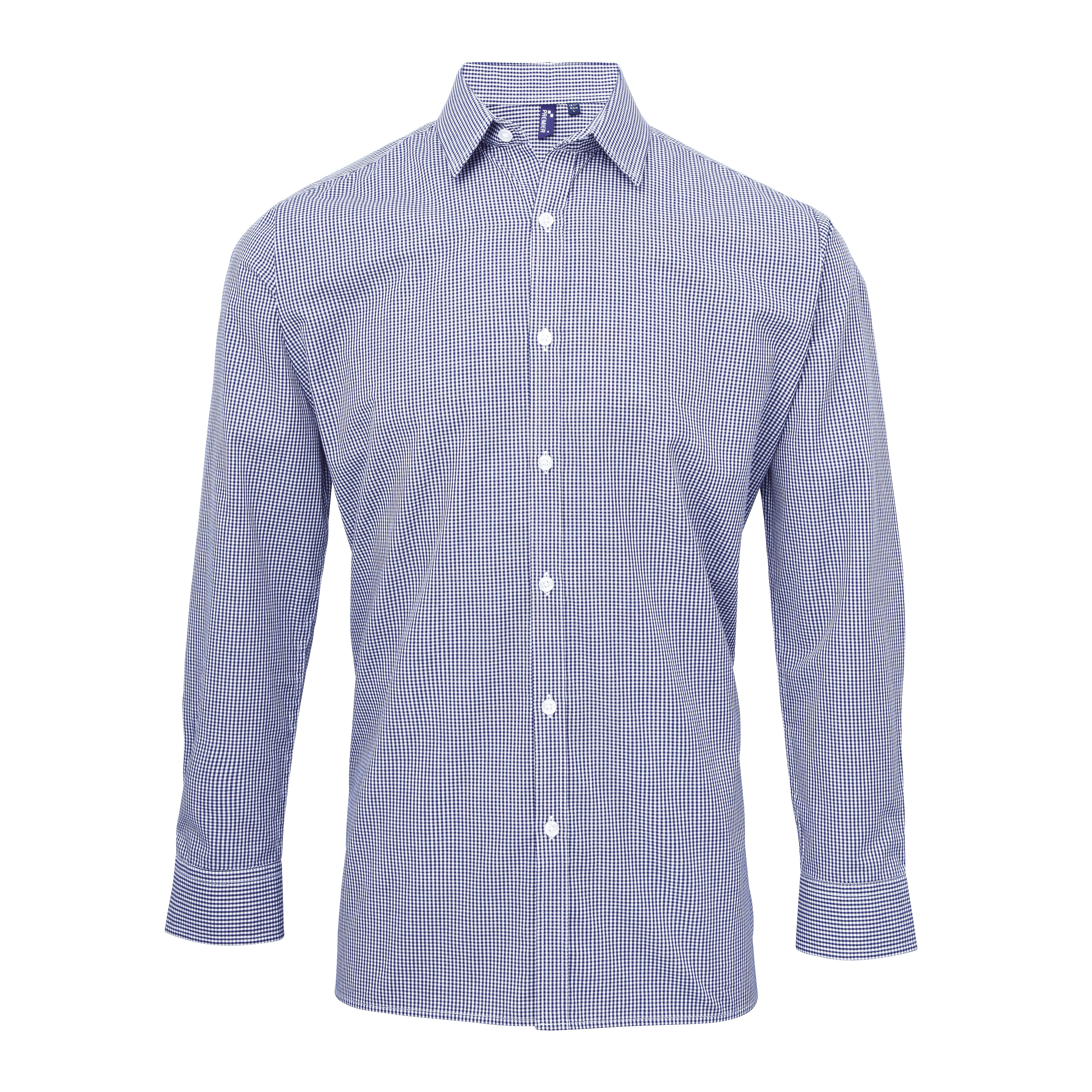 Business Casual Long Sleeve Navy Shirt for Men