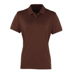 Business Casual Brown Polo for Women - Uniforms Canada
