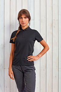 Women's spun dyed sustainable polo shirt - Premier Collection