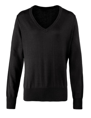 Women's v-neck knitted sweater  - Premier Collection