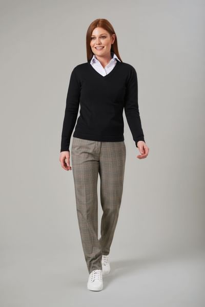 Fabian Slim Fit Pants, Grey Check- Luxury business casual pants –  Ackermann's Apparel