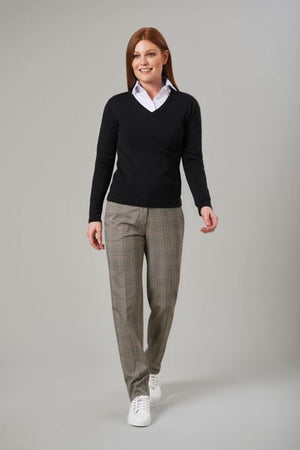 Ophelia Slim Fit Flat Front Ladies Navy Pants - Womens Suit Pants