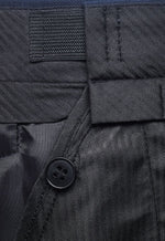 Atlas Charcoal Grey Single Pleat Suit Pants - waist detail