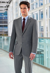 Avalino Tailored Fit Mens Suit Light Grey Blazer - Uniforms Canada