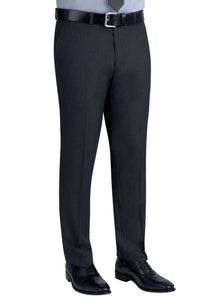 Cassino Flat Front Slim Fit Mens Charcoal Suit Pants - Hospitality Uniforms